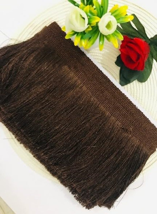 Anida Fringe Trim Lace Polyerter Fibre Tassel 6Inch Wide 9 Meter Packing Long for Clothes Accessories Latin Wedding Dress DIY Lamp Shade Decoration (Coffee) - Image 1